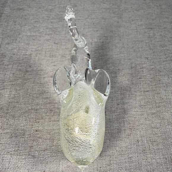 Art Glass Elephant Paperweight Silver Granna Glasbruk Sweden Handmade Signed - Picture 6 of 11